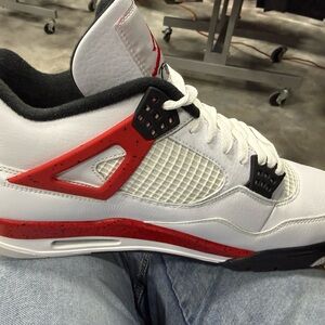 Nike Men’s White & Red Basketball Shoes